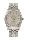 dial Rolex Silver Diamond Datejust