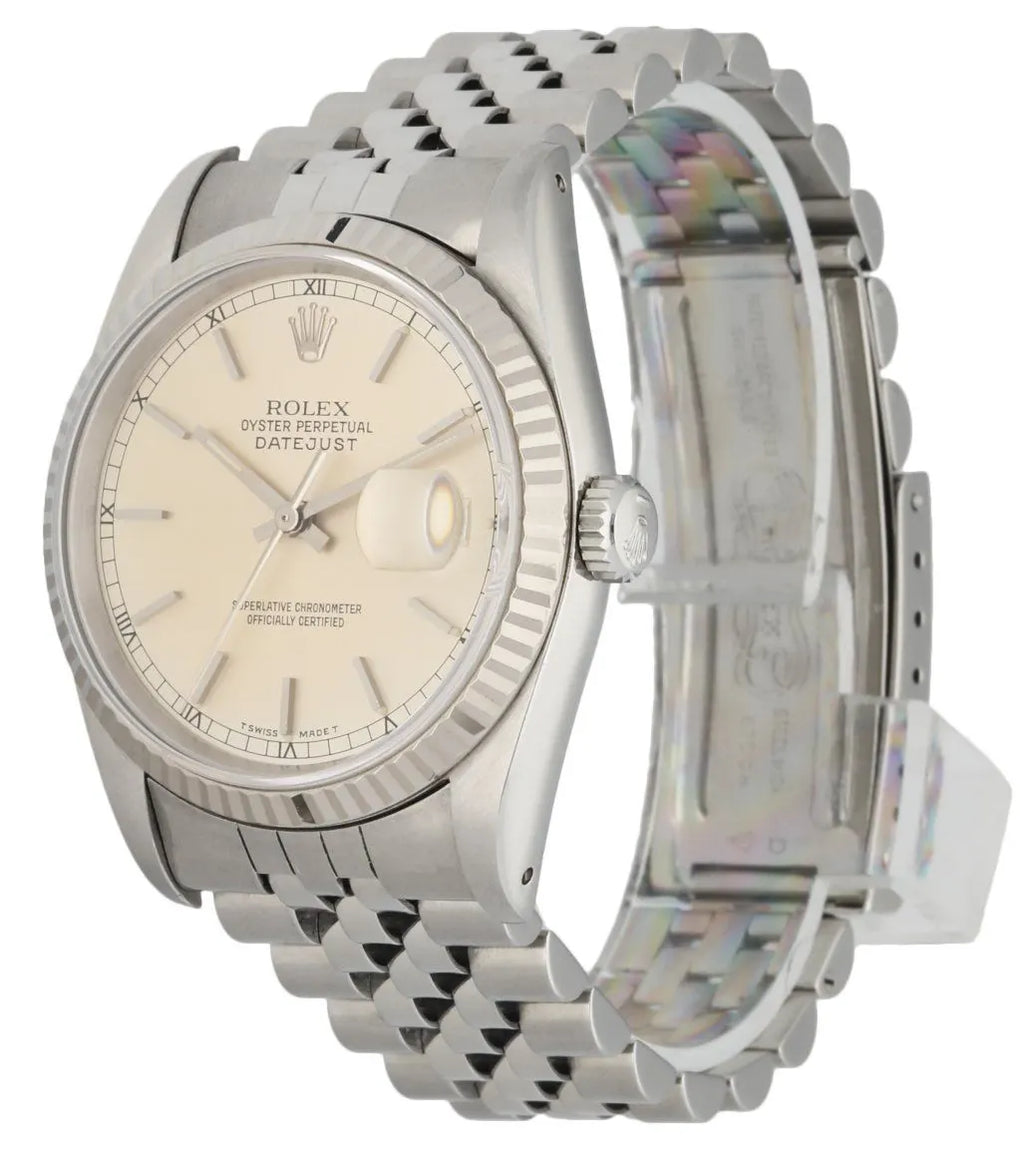 datejust Rolex Silver Dial Stainless Steel - Hình 8