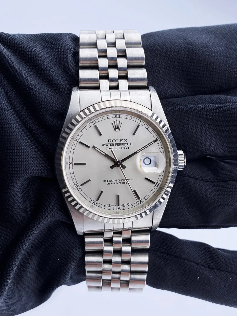 Rolex Datejust Silver Jubilee dial stainless - Hình 2