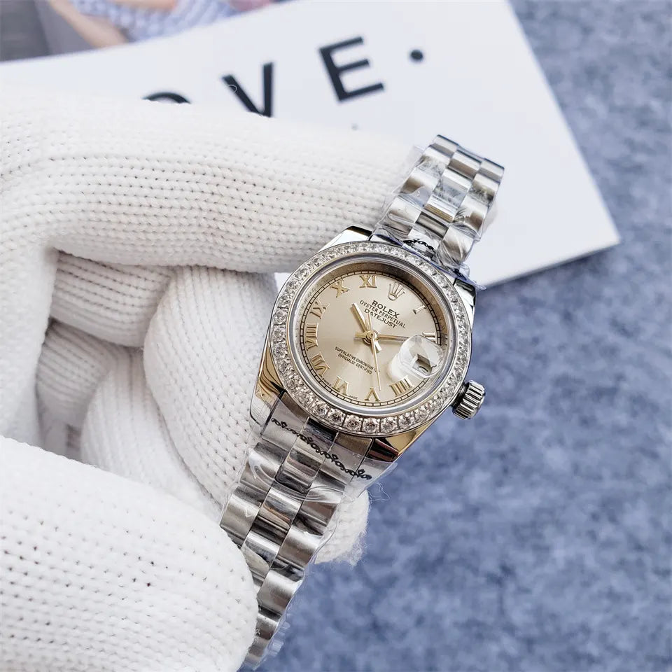 Rolex Datejust Diamond Champagne Ladies - Hình 4