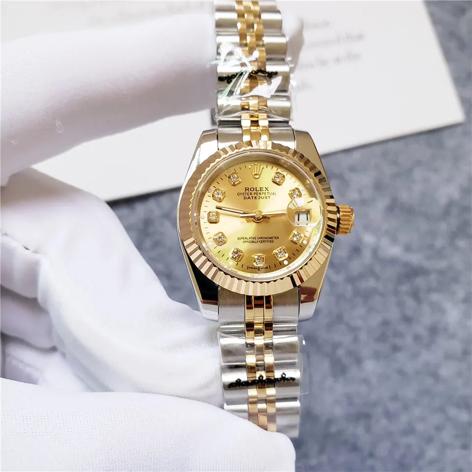 Rolex Ladies Gold Diamond Dial - Hình 5