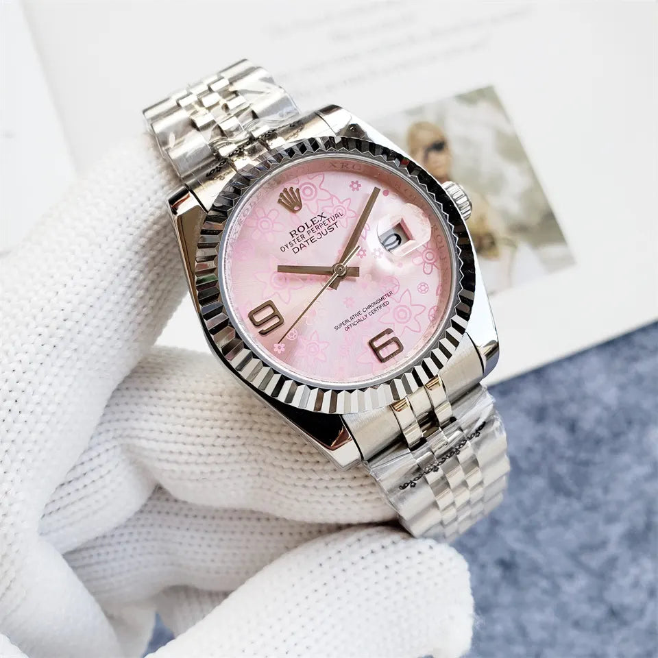 Rolex Datejust Pink Floral Dial - Hình 7