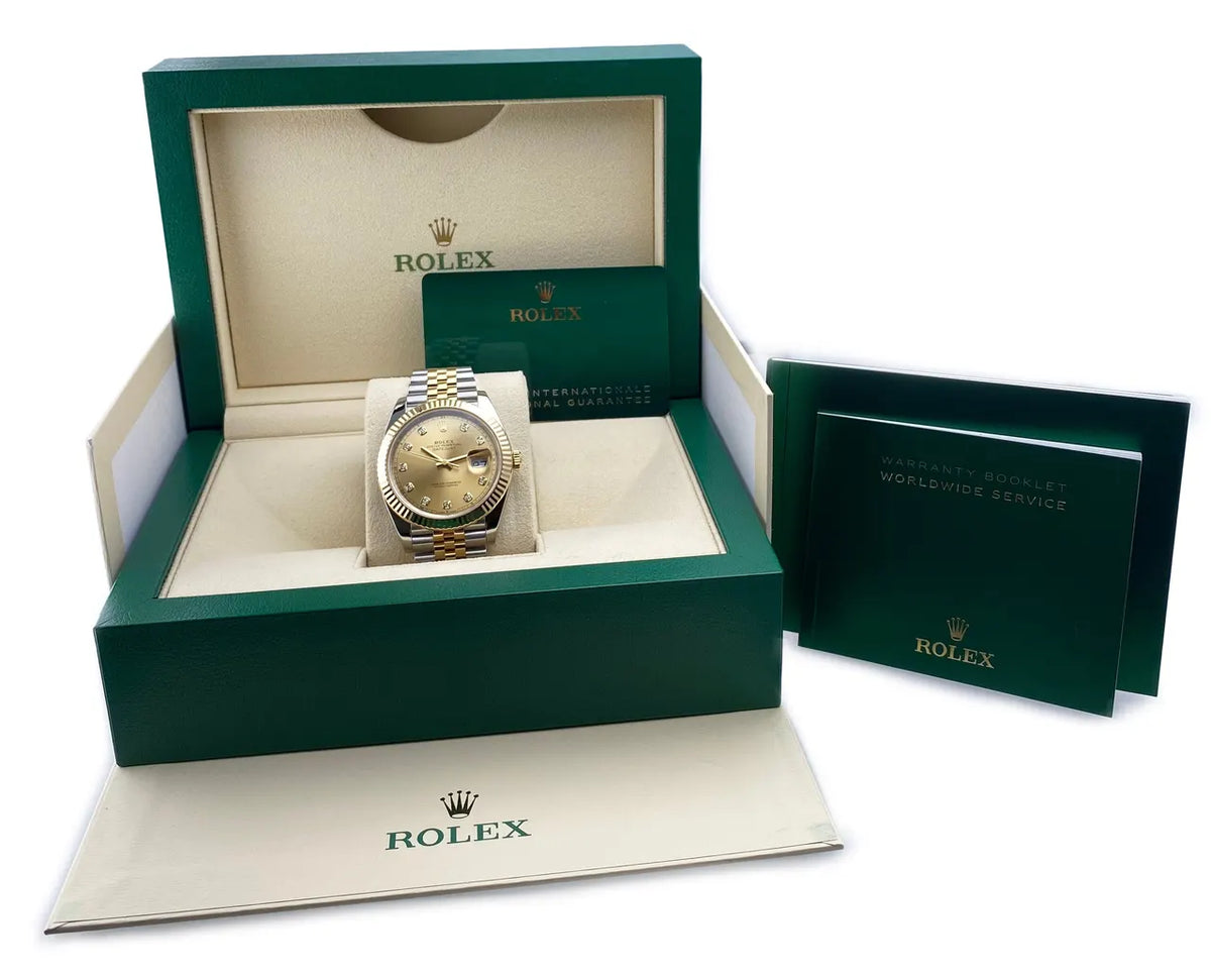 dial Rolex Gold Diamond Datejust - Hình 9