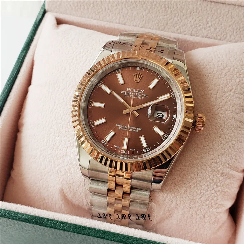 datejust Rolex Chocolate Dial Two-Tone - Hình 4