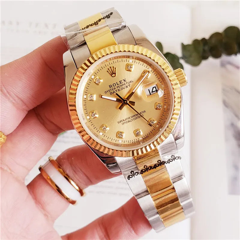 datejust Rolex Champagne Diamond Dial