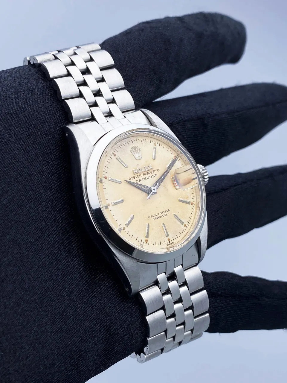 vintage Rolex Datejust Cream Dial - Hình 3