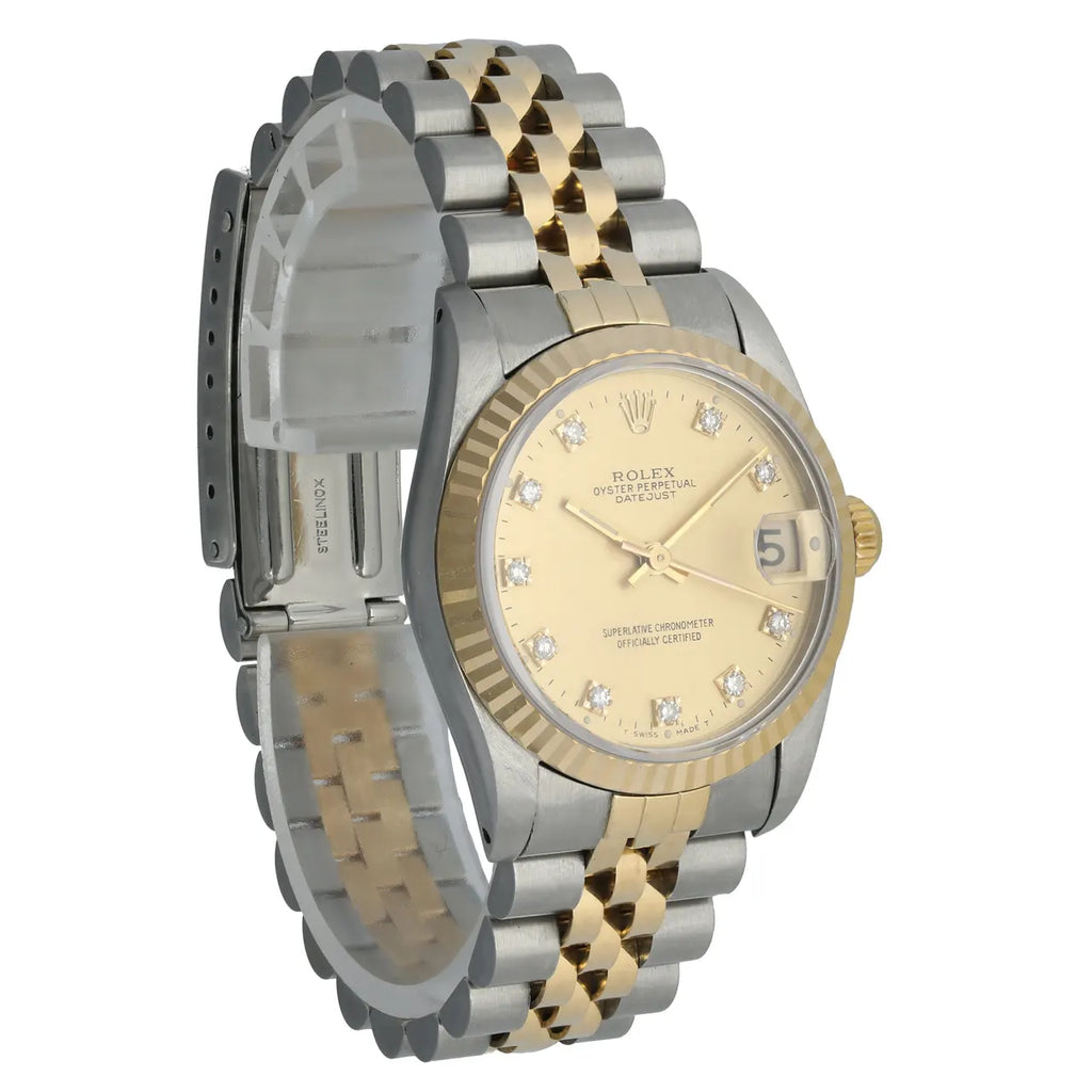Rolex Gold Dial Diamond datejust - Hình 4