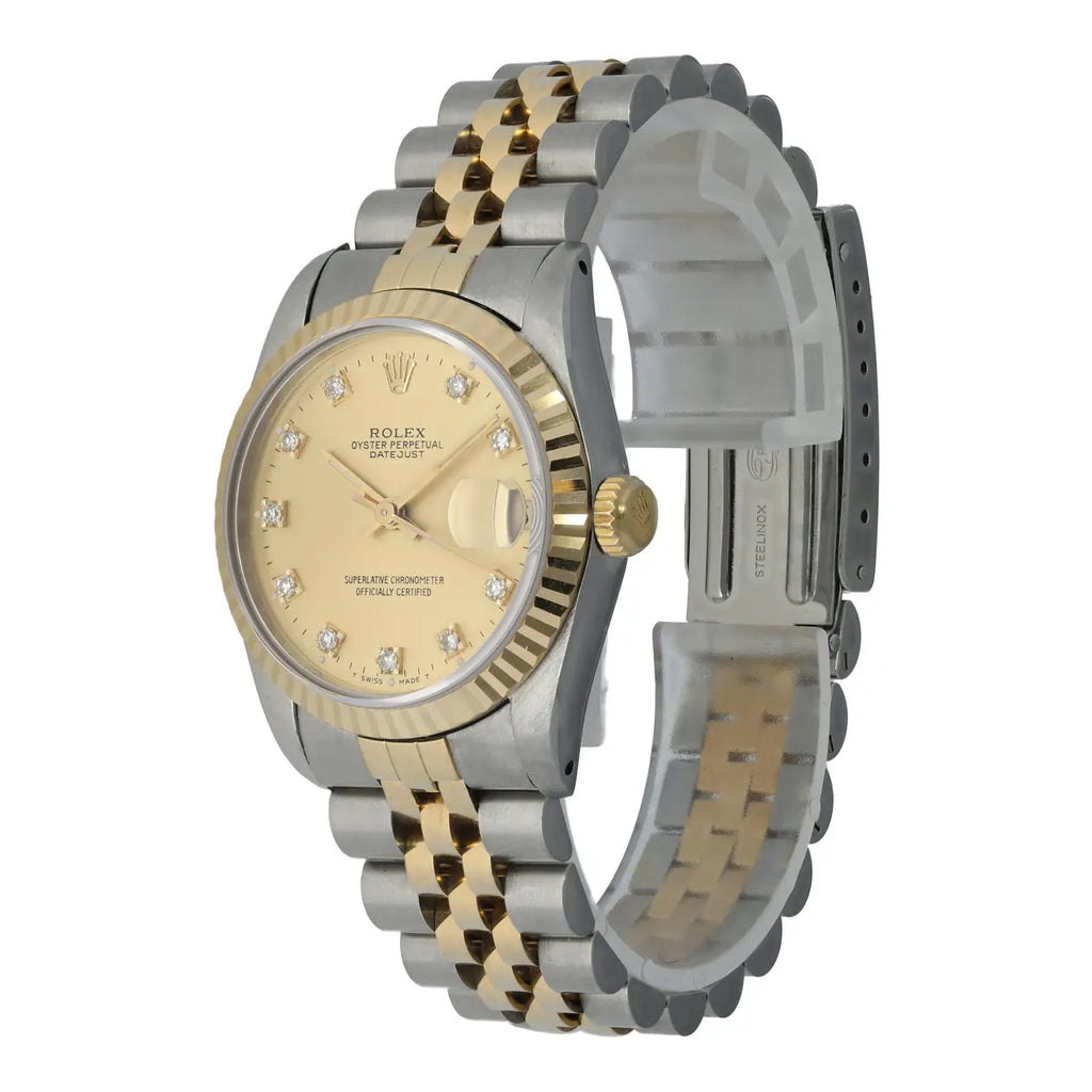 Rolex Gold Dial Diamond datejust - Hình 3