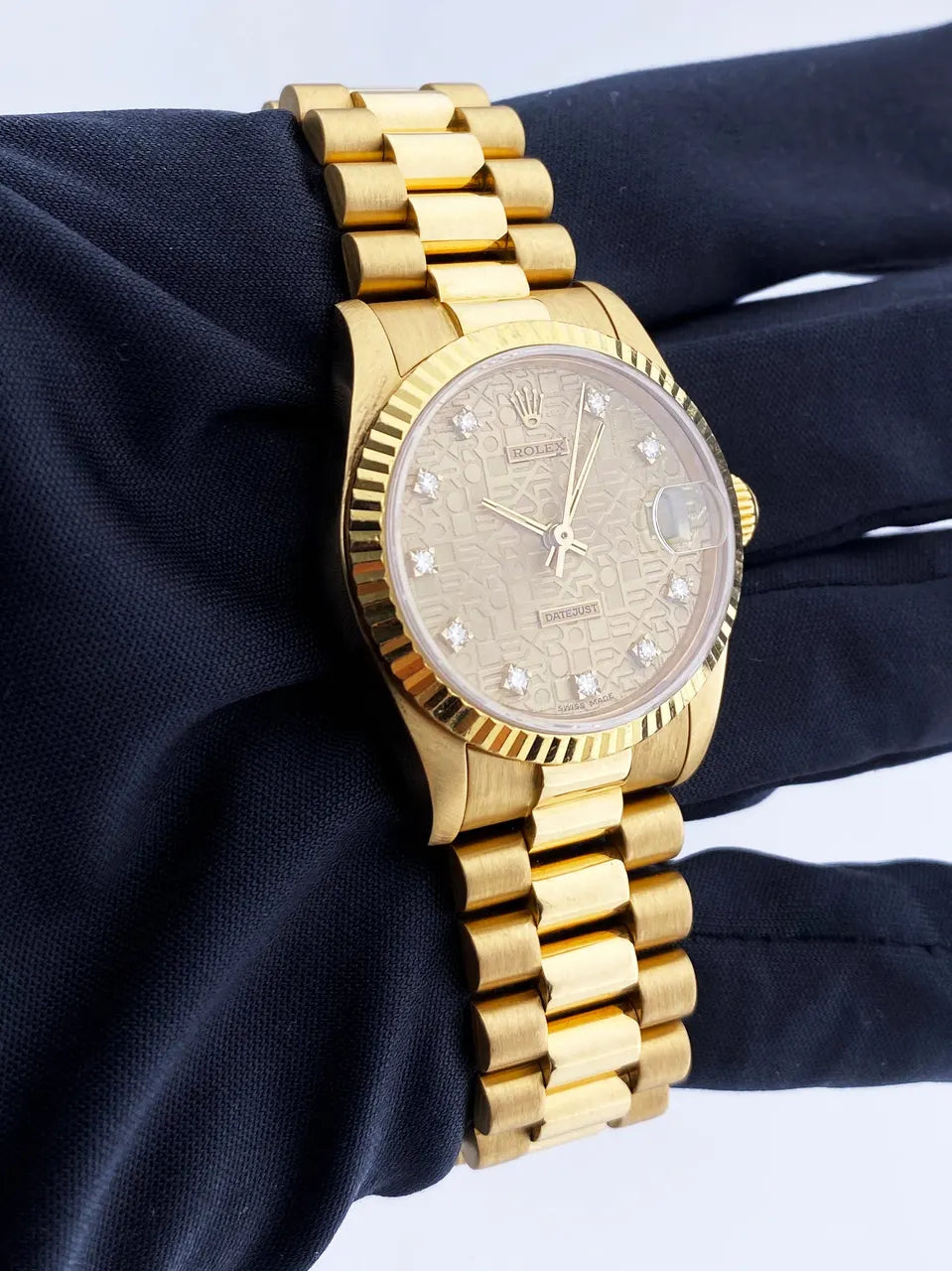 Rolex Gold Diamond Tapestry Dial - Hình 3