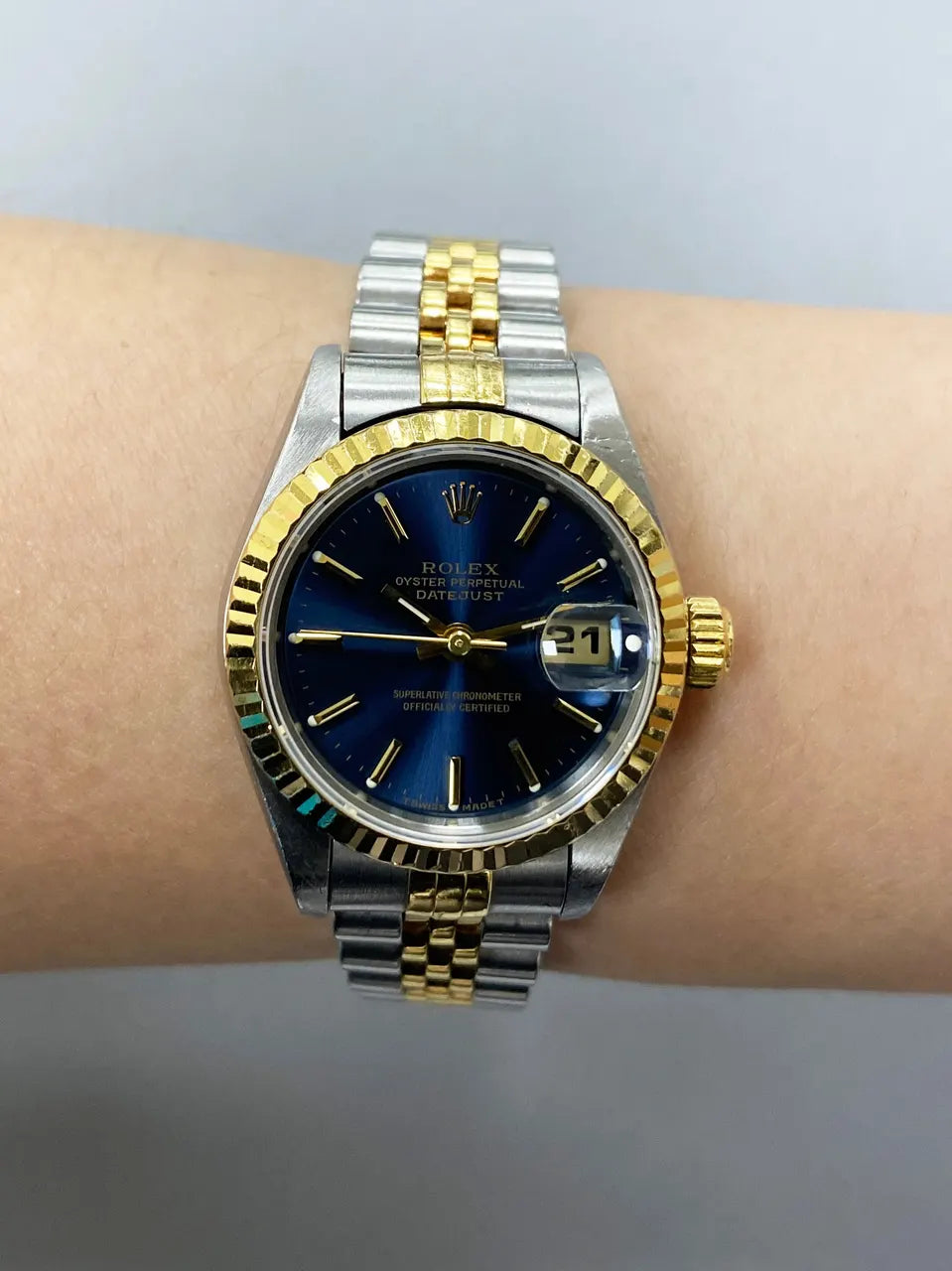 dial Rolex Datejust Blue Two-Tone - Hình 8