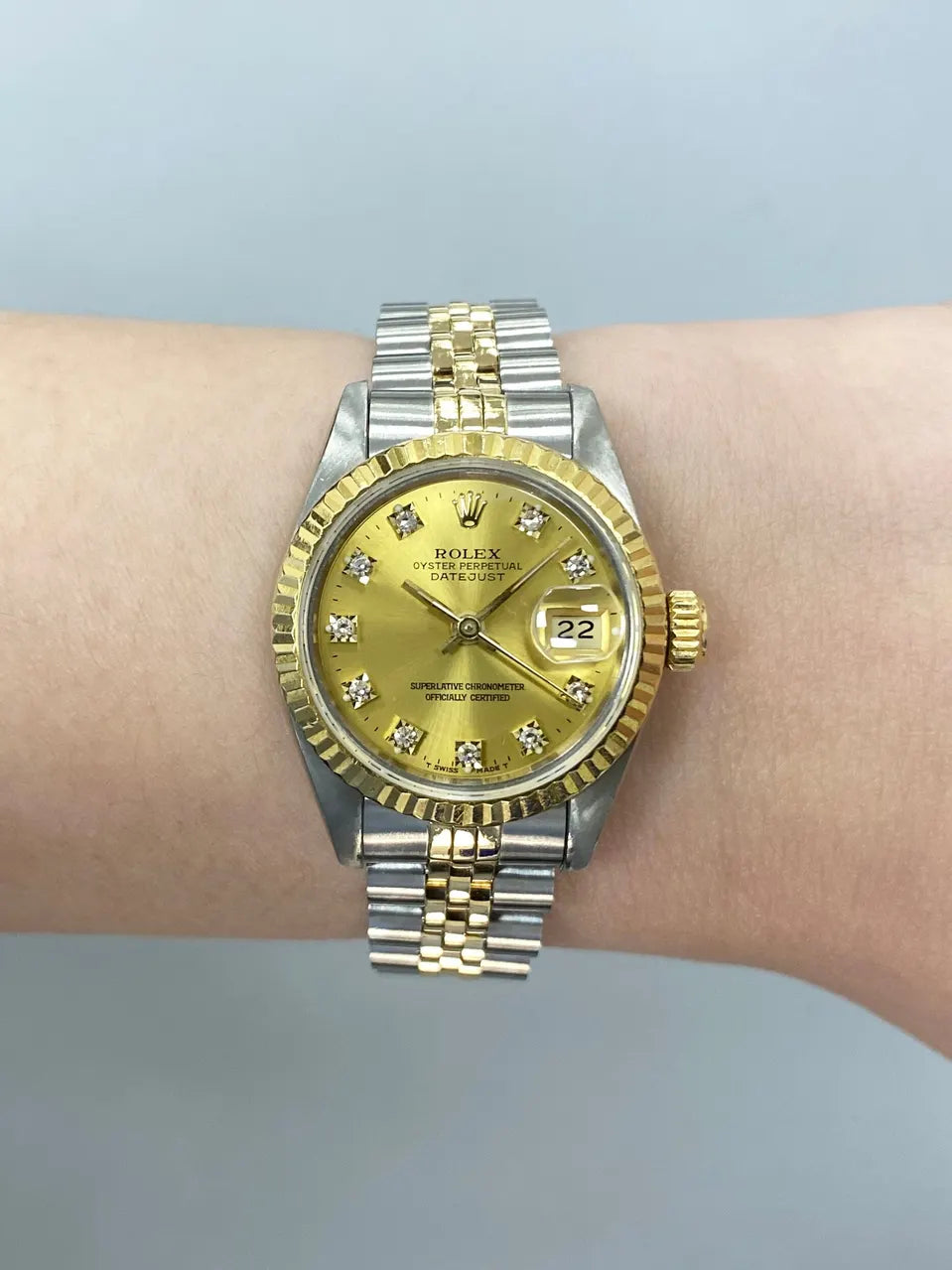 Rolex Datejust Gold Diamond - Hình 10