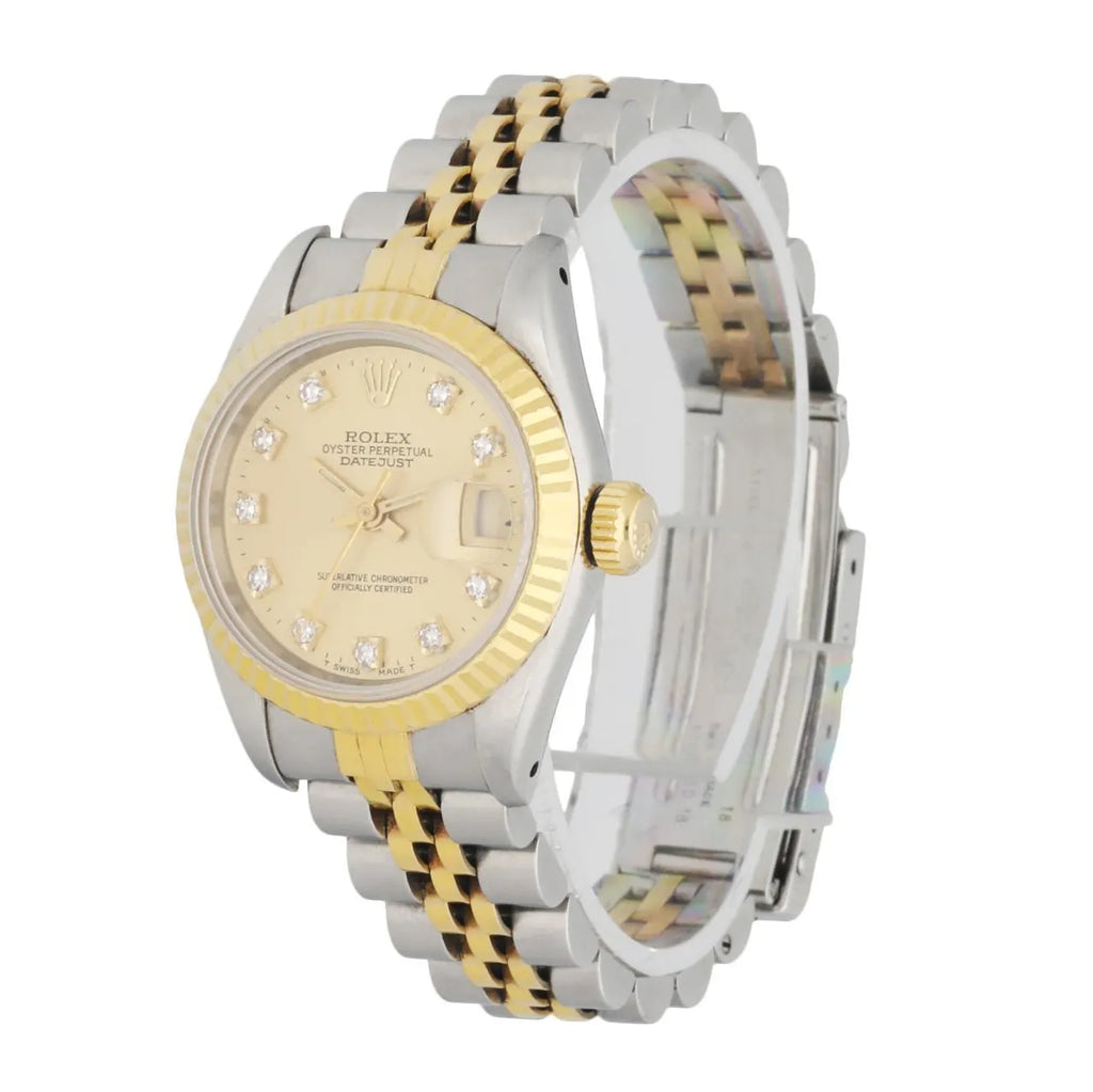 dial Rolex Champagne Diamond Datejust - Hình 2