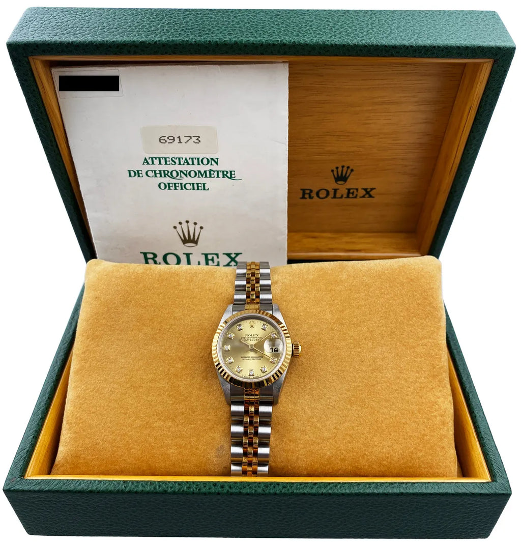 datejust dial Rolex Champagne Diamond Two-Tone - Hình 2
