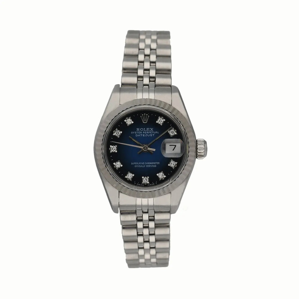 Rolex Blue Diamond Dial Ladies