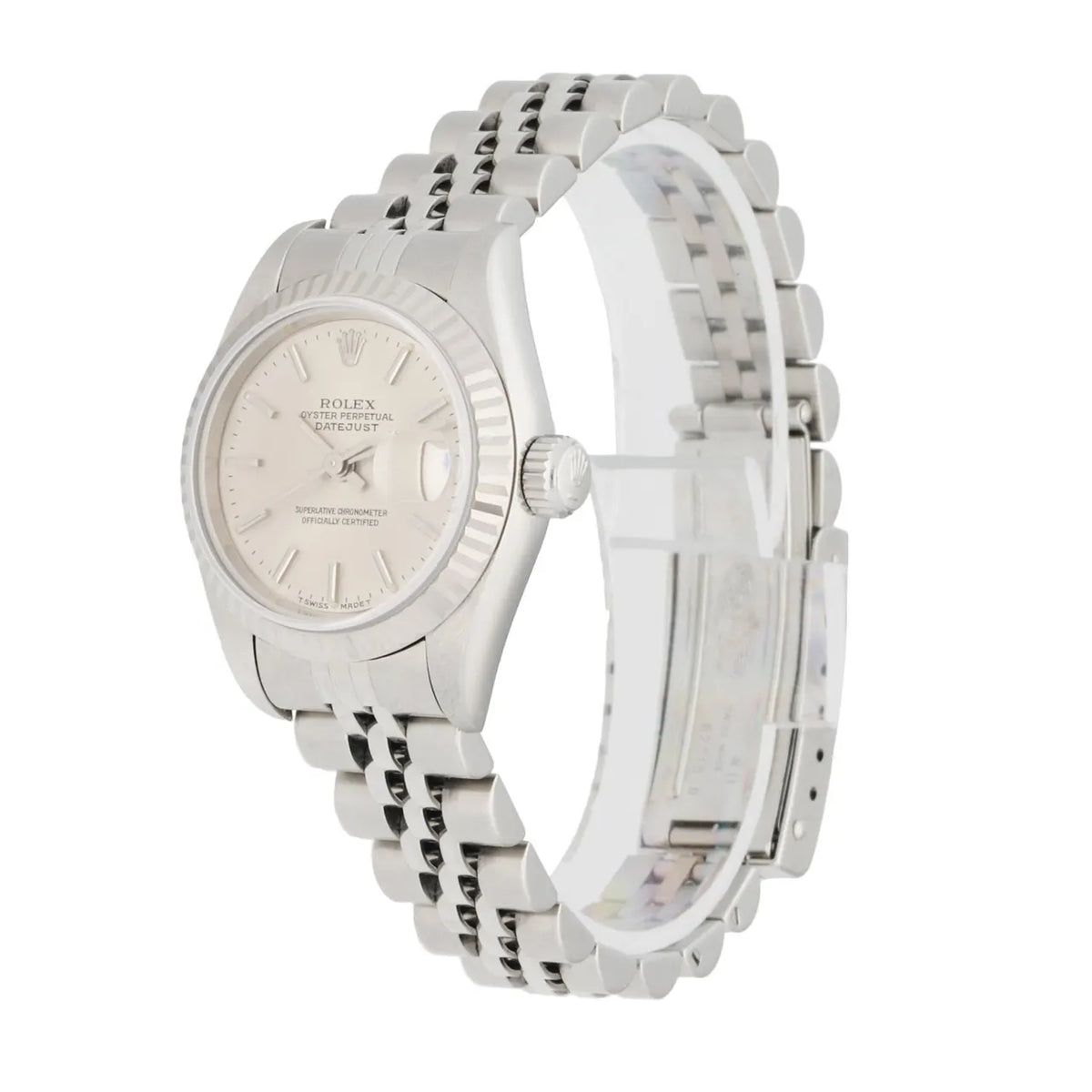 fluted Rolex Datejust Silver Dial Steel - Hình 2