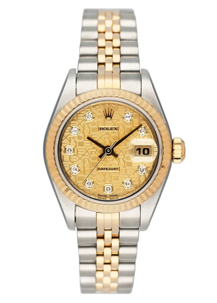 gold Rolex Two-Tone Diamond Datejust