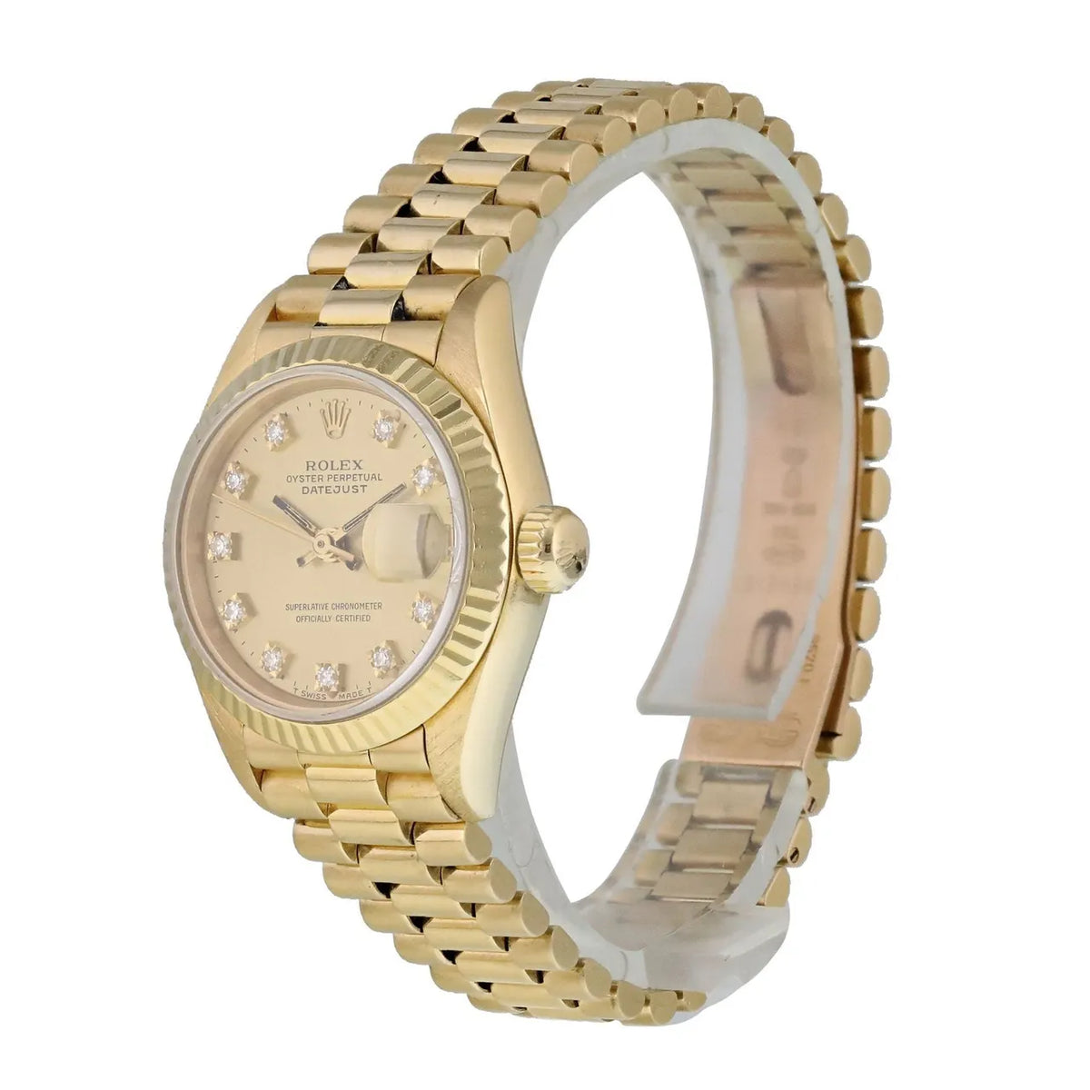 datejust oyster Rolex Gold Champagne Diamond - Hình 3