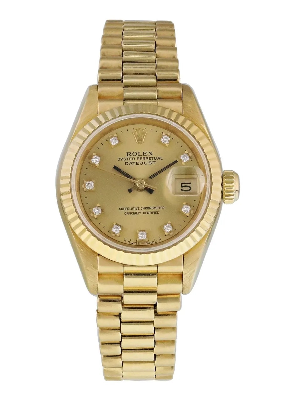 datejust oyster Rolex Gold Champagne Diamond - Hình 2