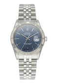 bezel Rolex Datejust Blue Dial Steel