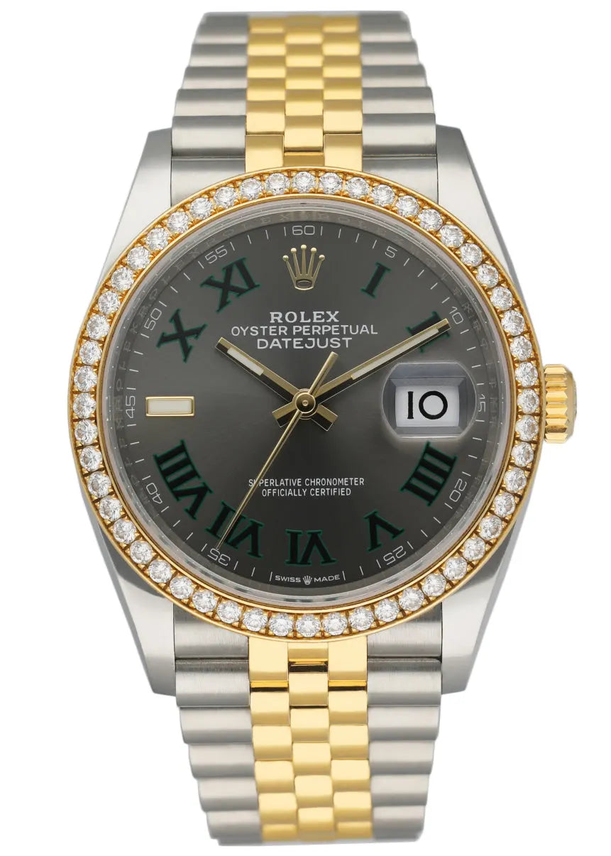 Rolex Datejust Rhodium Diamond Bezel