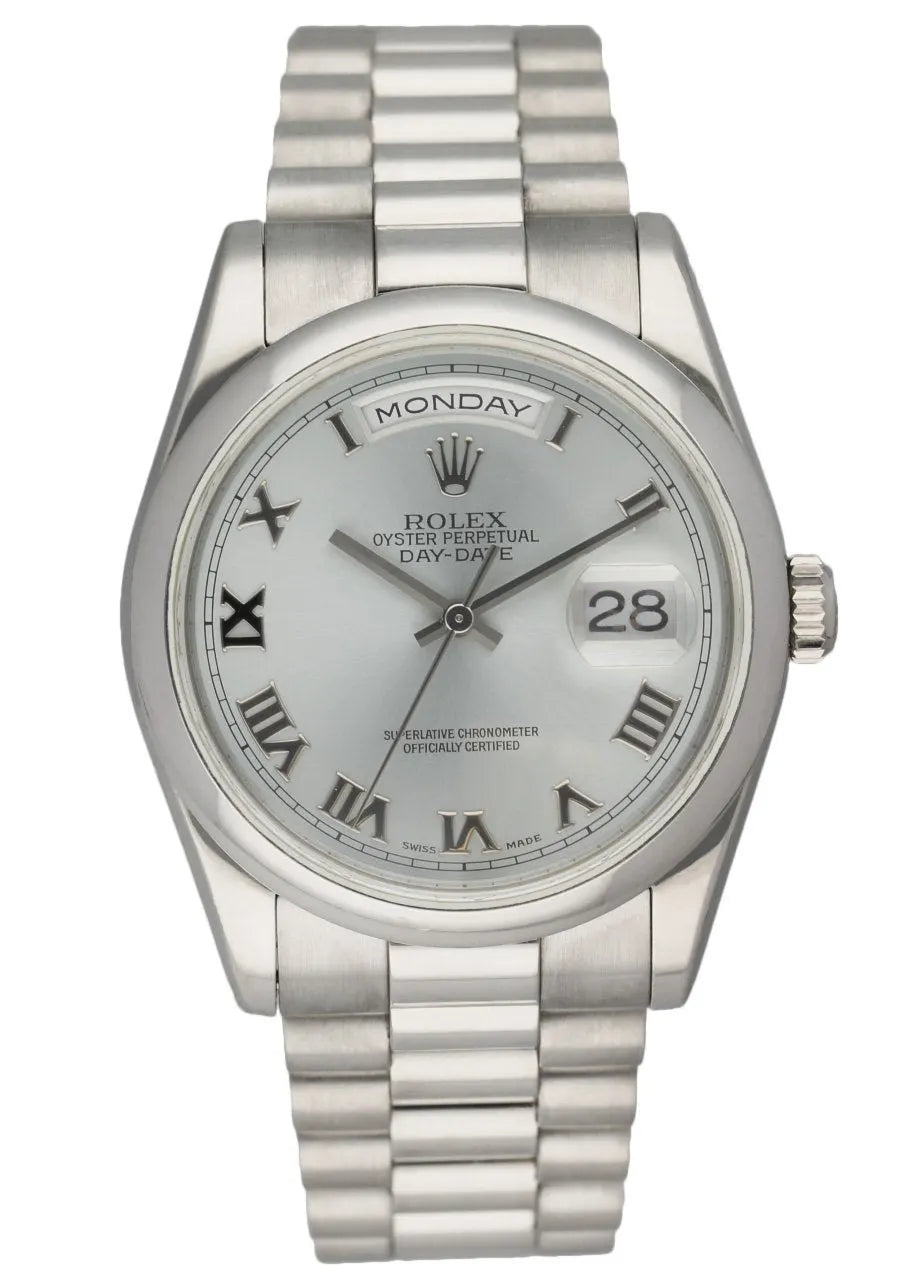 Rolex Day-Date Silver Dial stainless steel