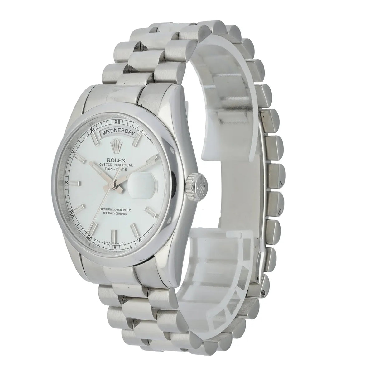 Rolex Day-Date Silver Dial stainless steel - Hình 2