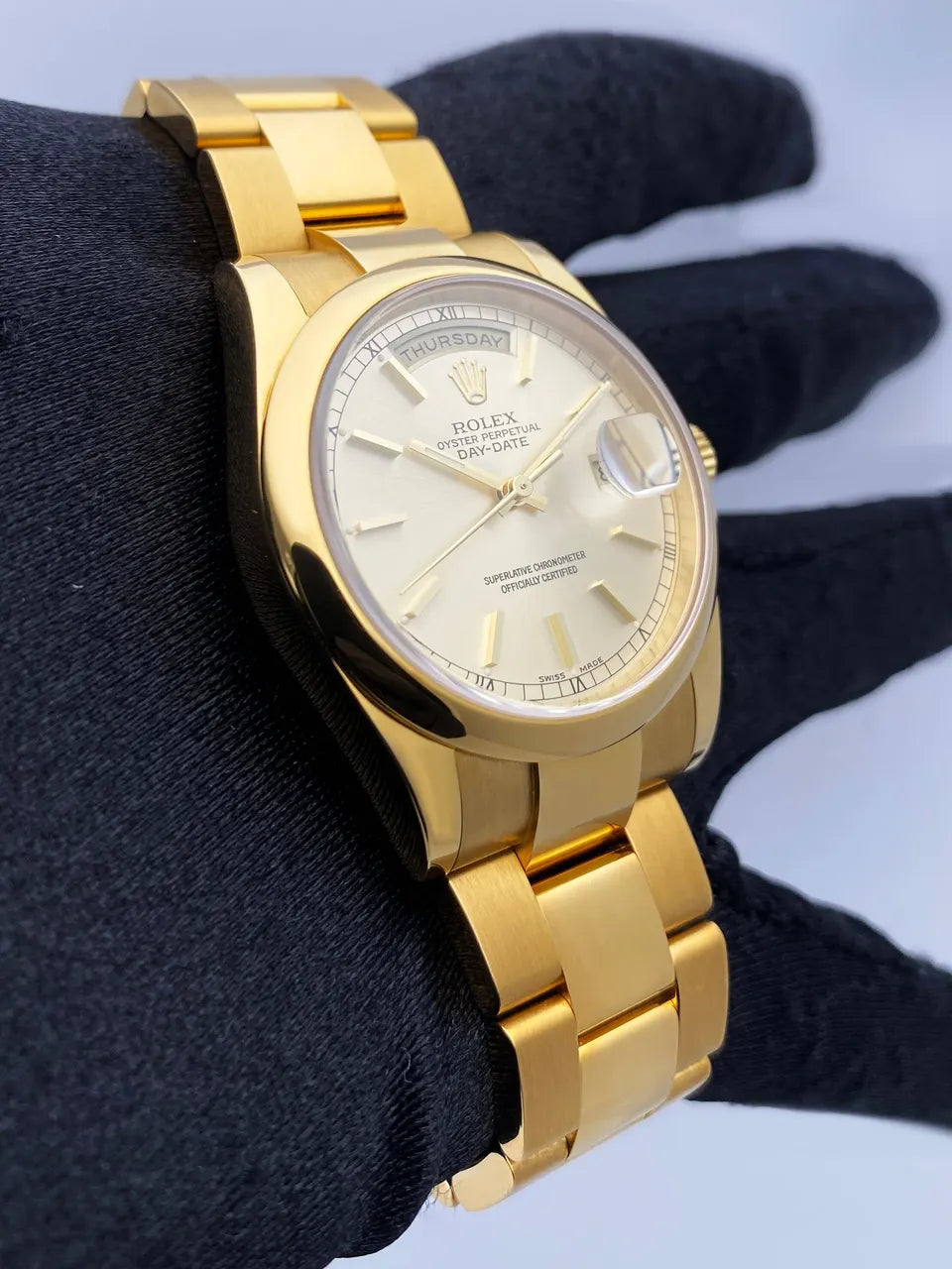 yellow Rolex Gold Champagne Day-Date - Hình 4