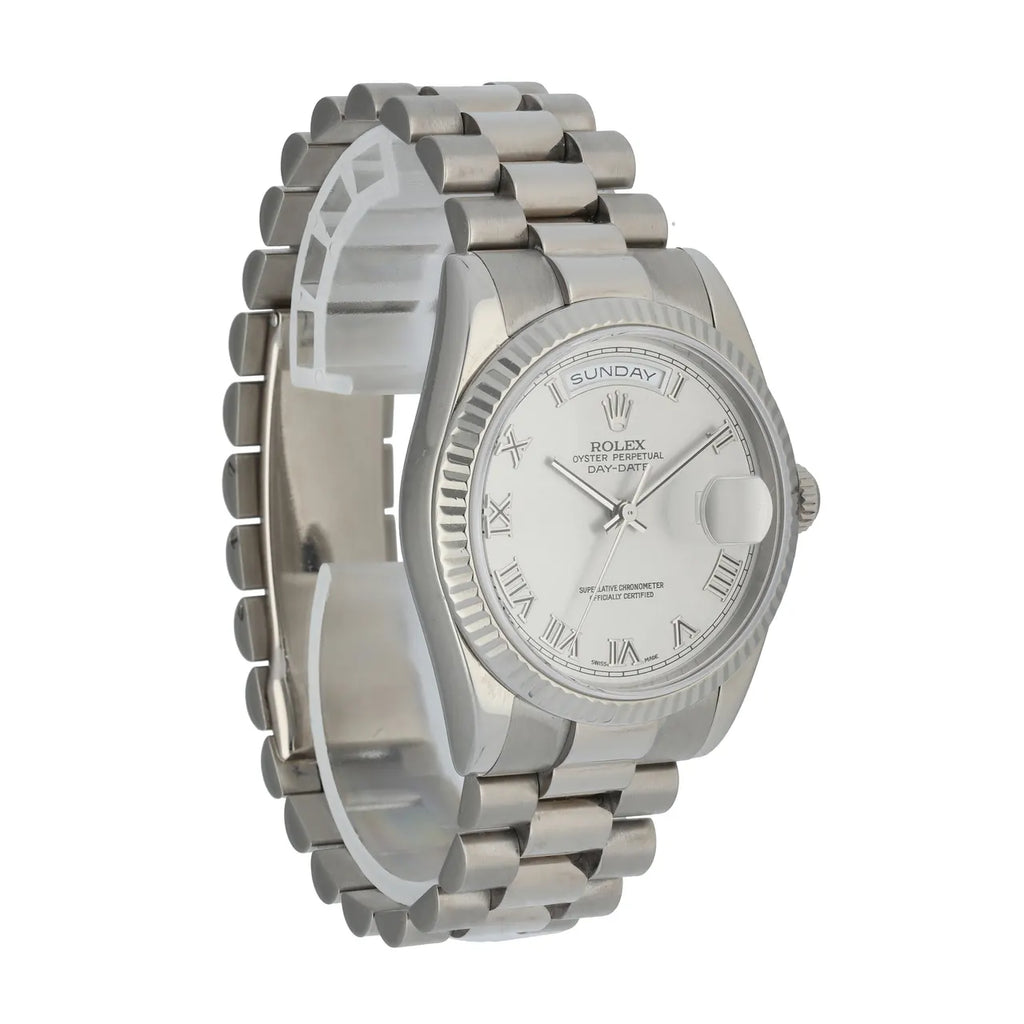 Rolex Silver Day-Date Steel - Hình 3