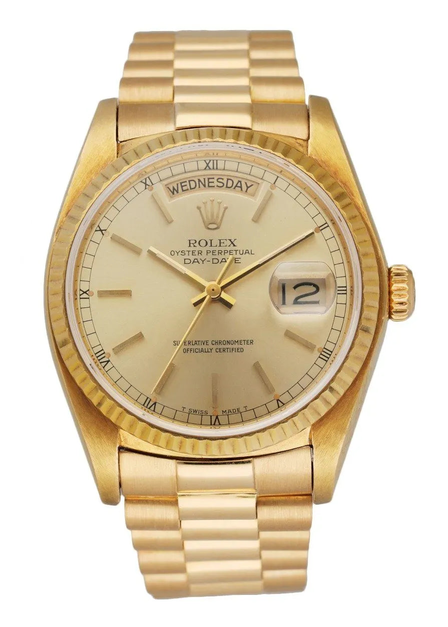 18k Rolex Gold Champagne Day-Date – Rolex Day-Date 18K Gold Champagne