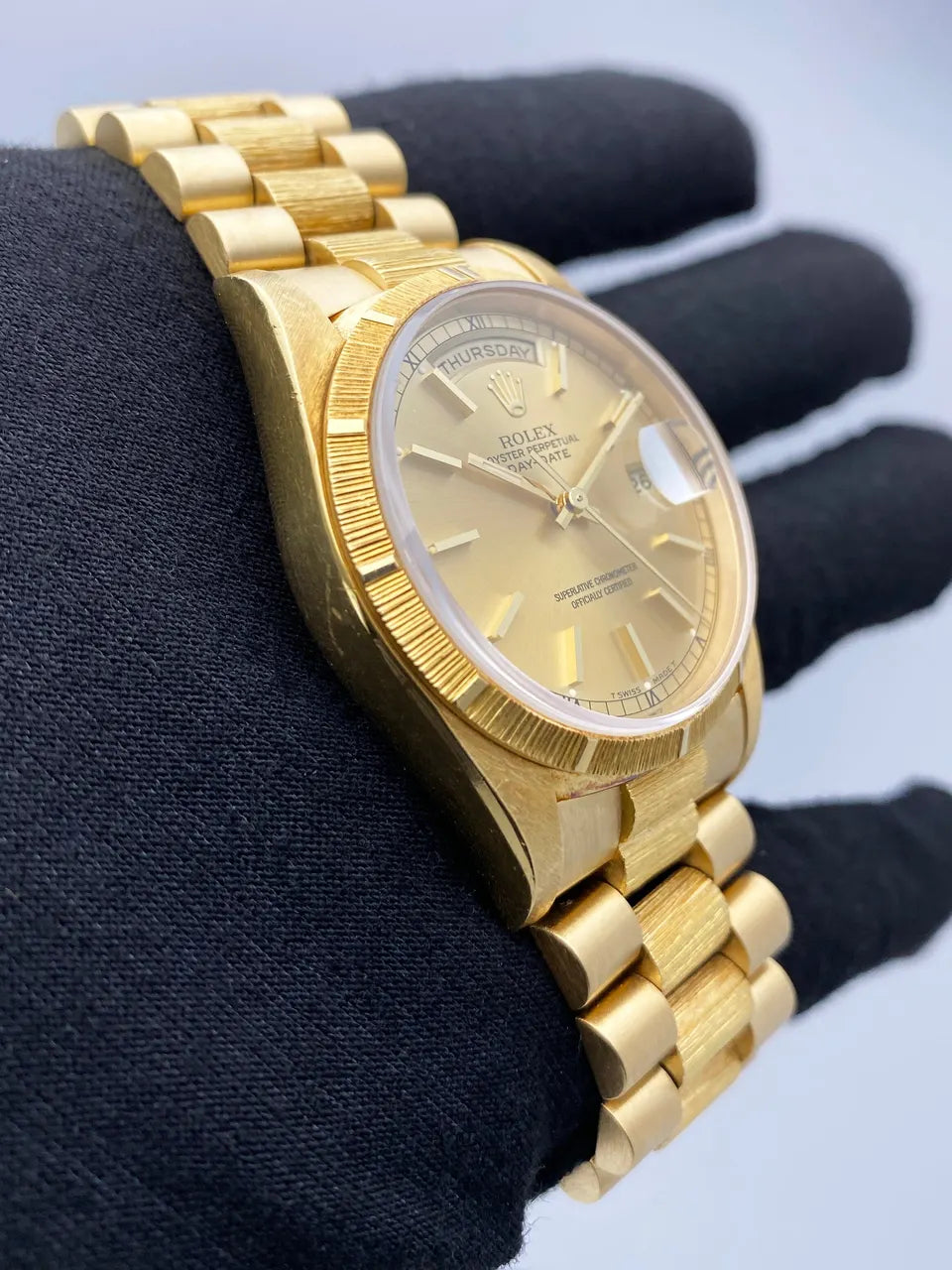 Rolex Gold Champagne Textured - Hình 3