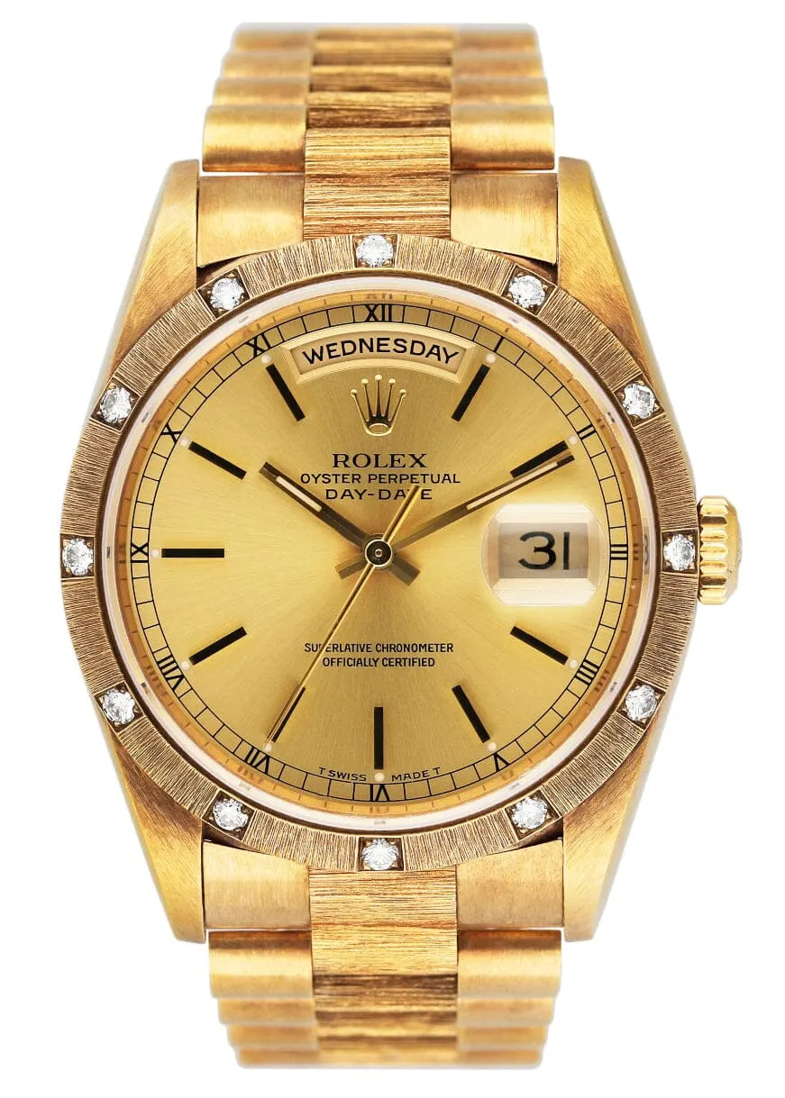 bezel Rolex Gold Diamond Day-Date - Hình 9