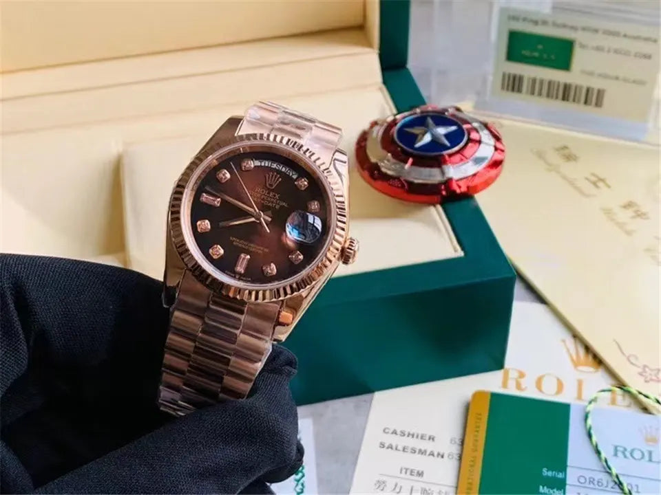 Rolex Chocolate Diamond Day-Date - Hình 4
