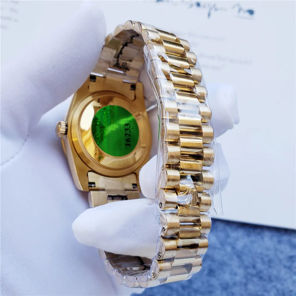 pave Rolex Gold Diamond Day-Date - Hình 5