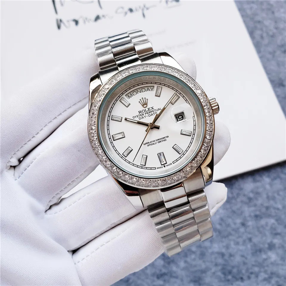 Rolex Day-Date Diamond Steel - Hình 7