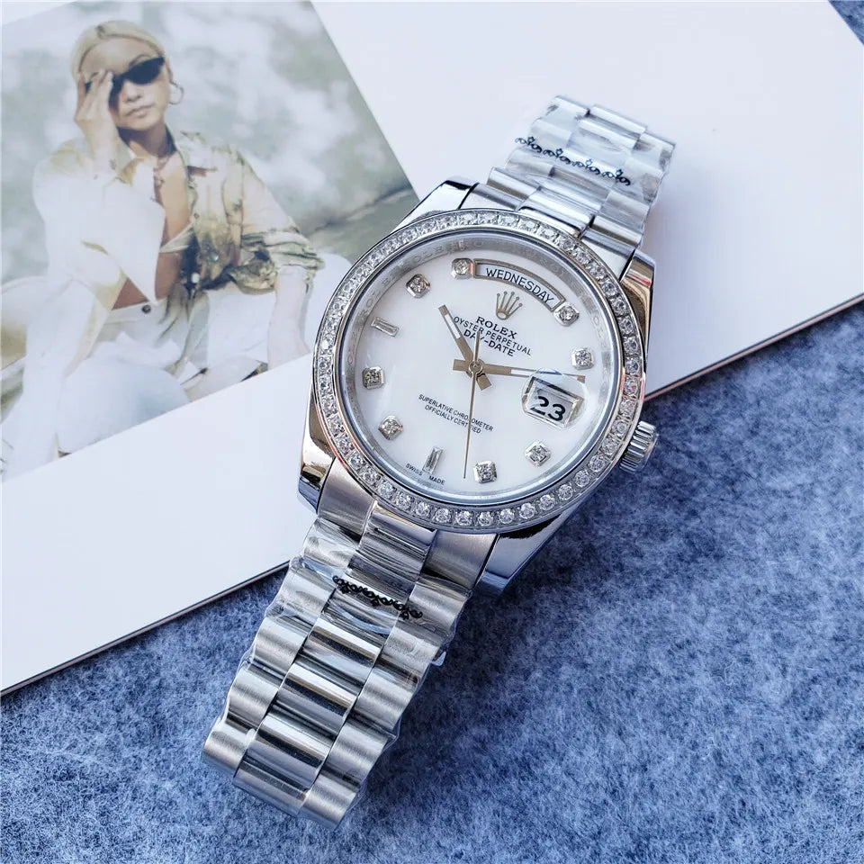Rolex Day-Date White Diamond - Hình 2