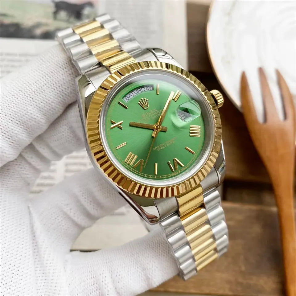 Rolex Green Dial Two-Tone - Hình 3