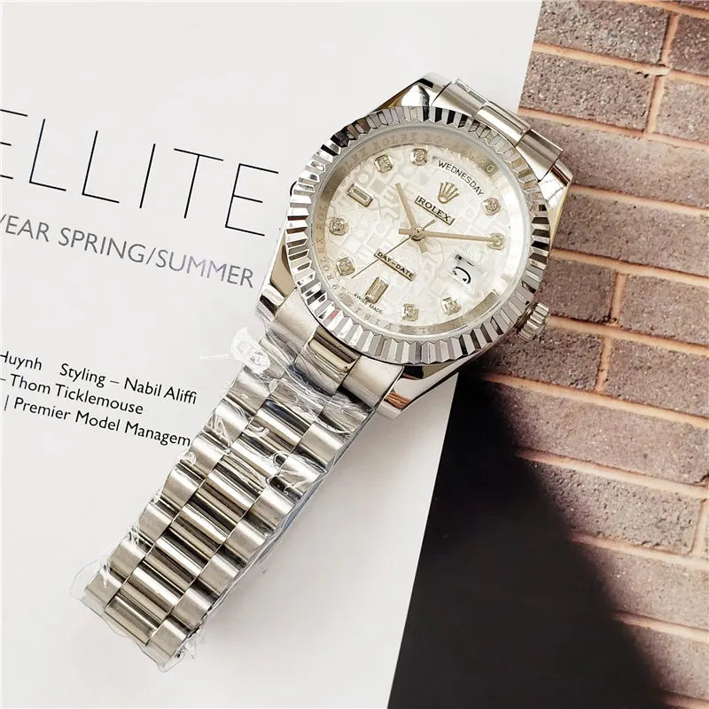 dial Rolex Silver Diamond Day-Date - Hình 5