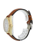 white Rolex Gold Leather Day-Date
