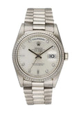 dial Rolex Day-Date Silver Diamond