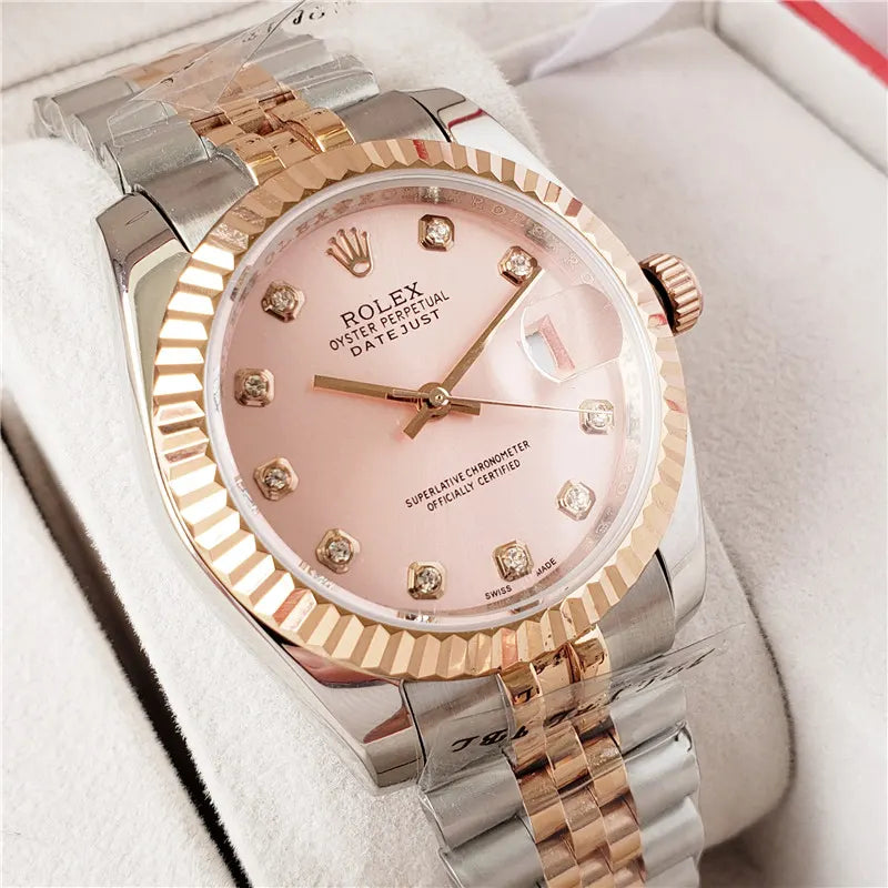 dial two Rolex Pink Diamond Datejust - Hình 5