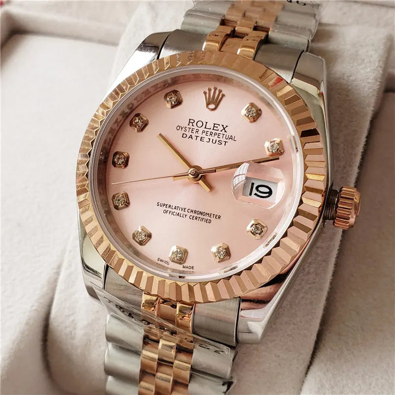 dial two Rolex Pink Diamond Datejust - Hình 6
