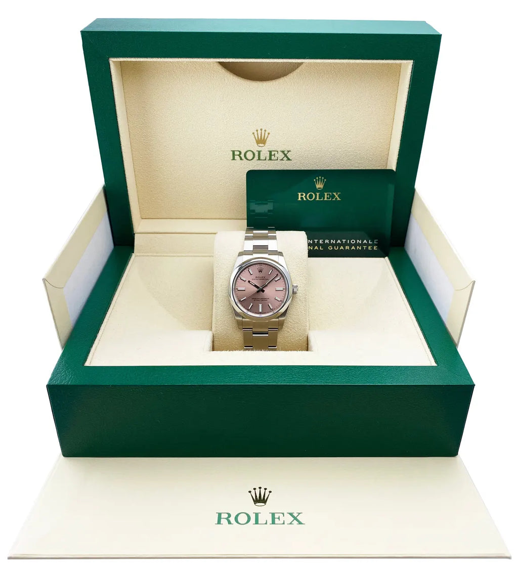 Rolex Pink Dial Oyster Perpetual - Hình 2