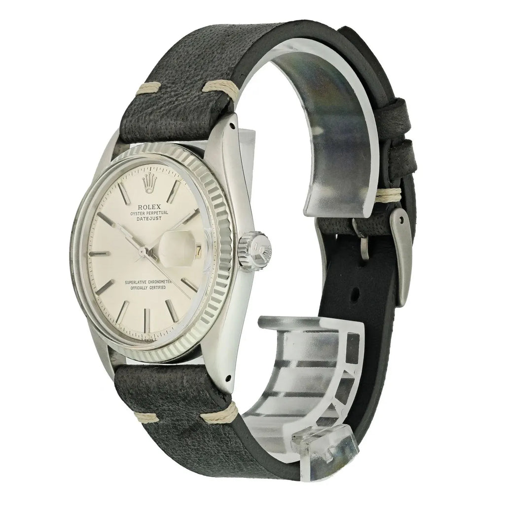 Rolex Datejust Steel Leather - Hình 3