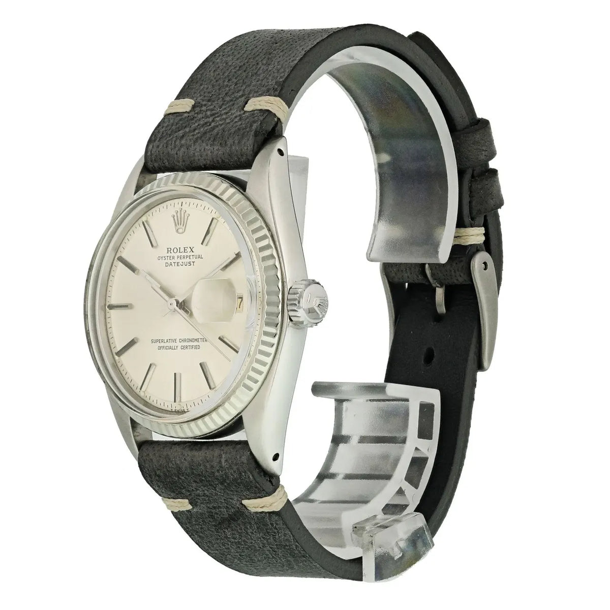 Rolex Datejust Steel Leather - Hình 3