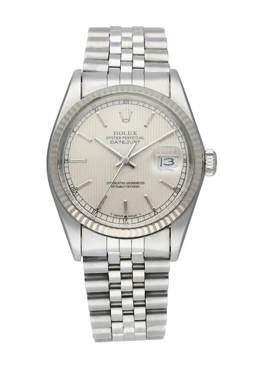 jubilee Rolex Datejust Silver Linen Dial