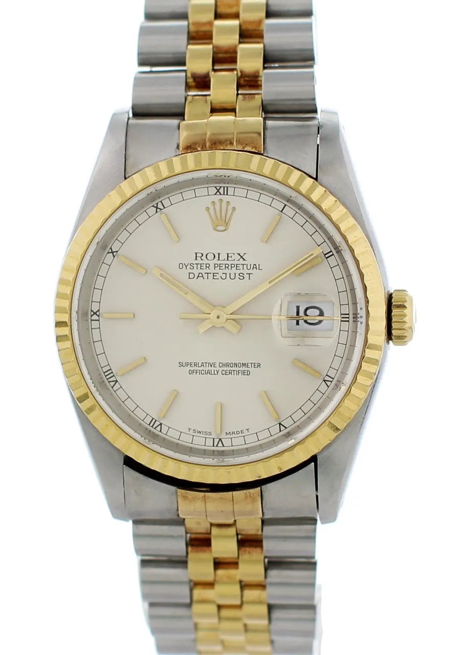 dial Rolex Datejust Two-Tone Silver