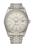 datejust stainless Rolex Silver Linen Dial