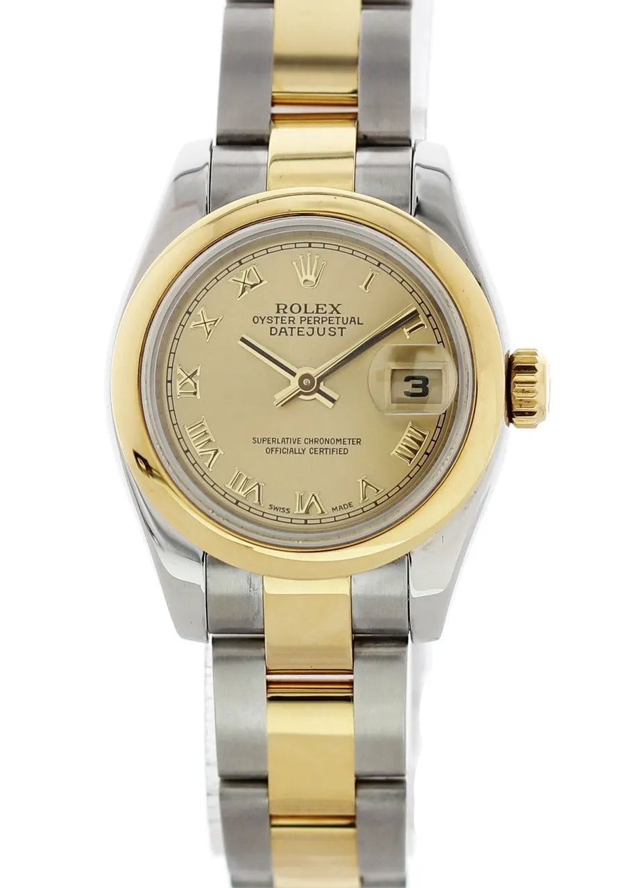 datejust 26mm Rolex Two-Tone Champagne Dial