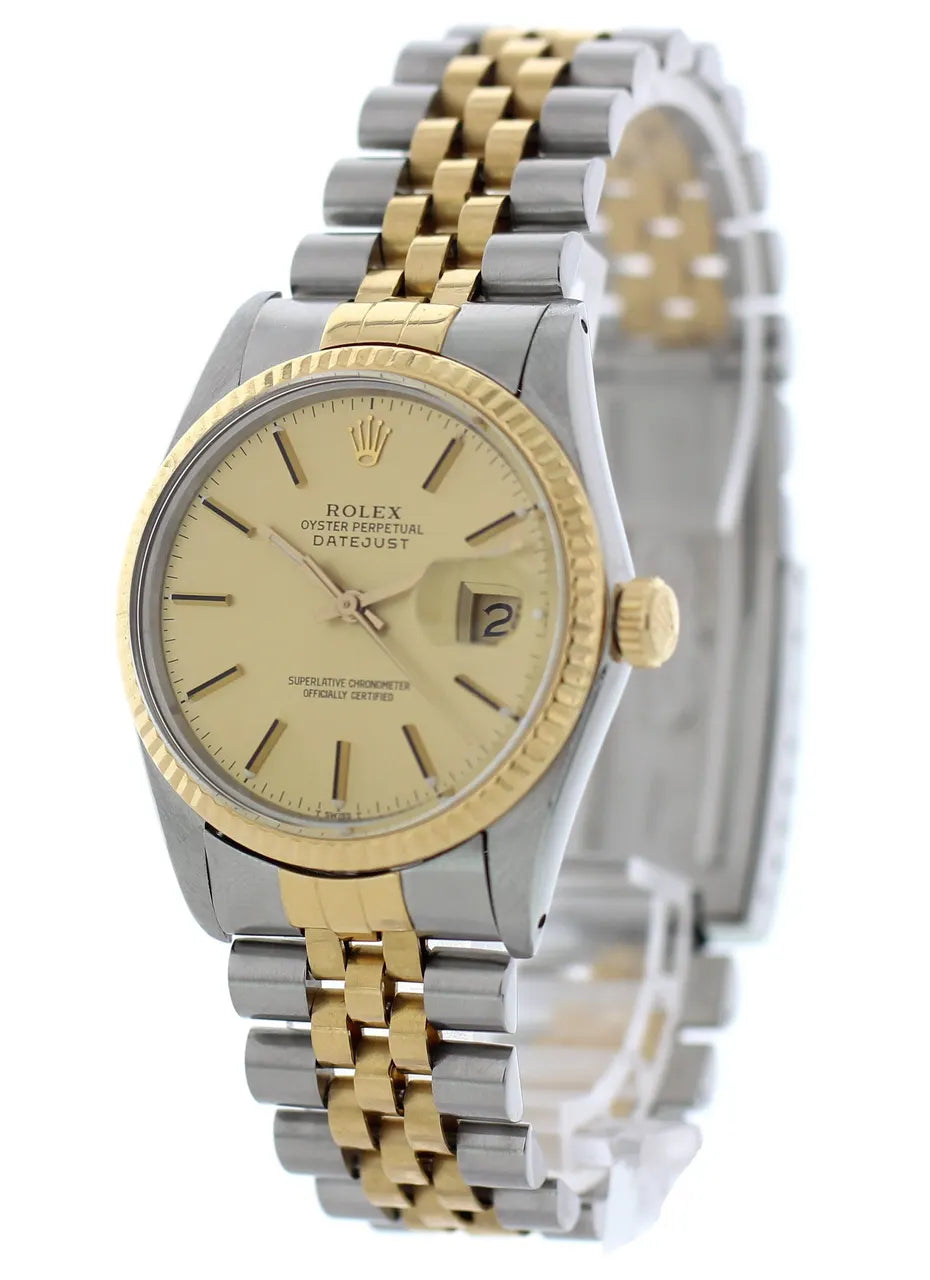 datejust steel Rolex Two-Tone Champagne Dial - Hình 6