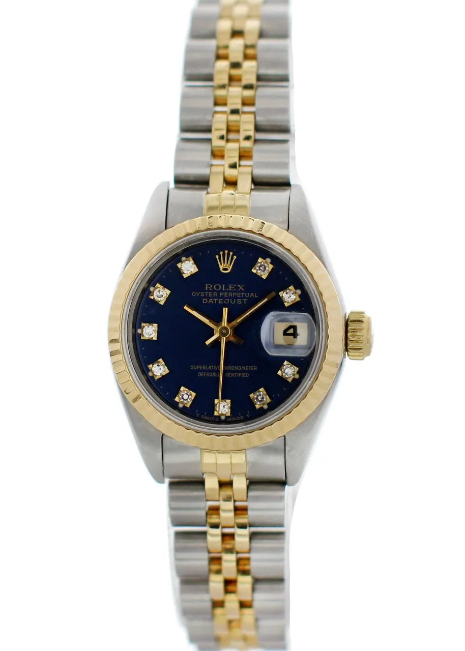 dial two Rolex Blue Diamond Datejust